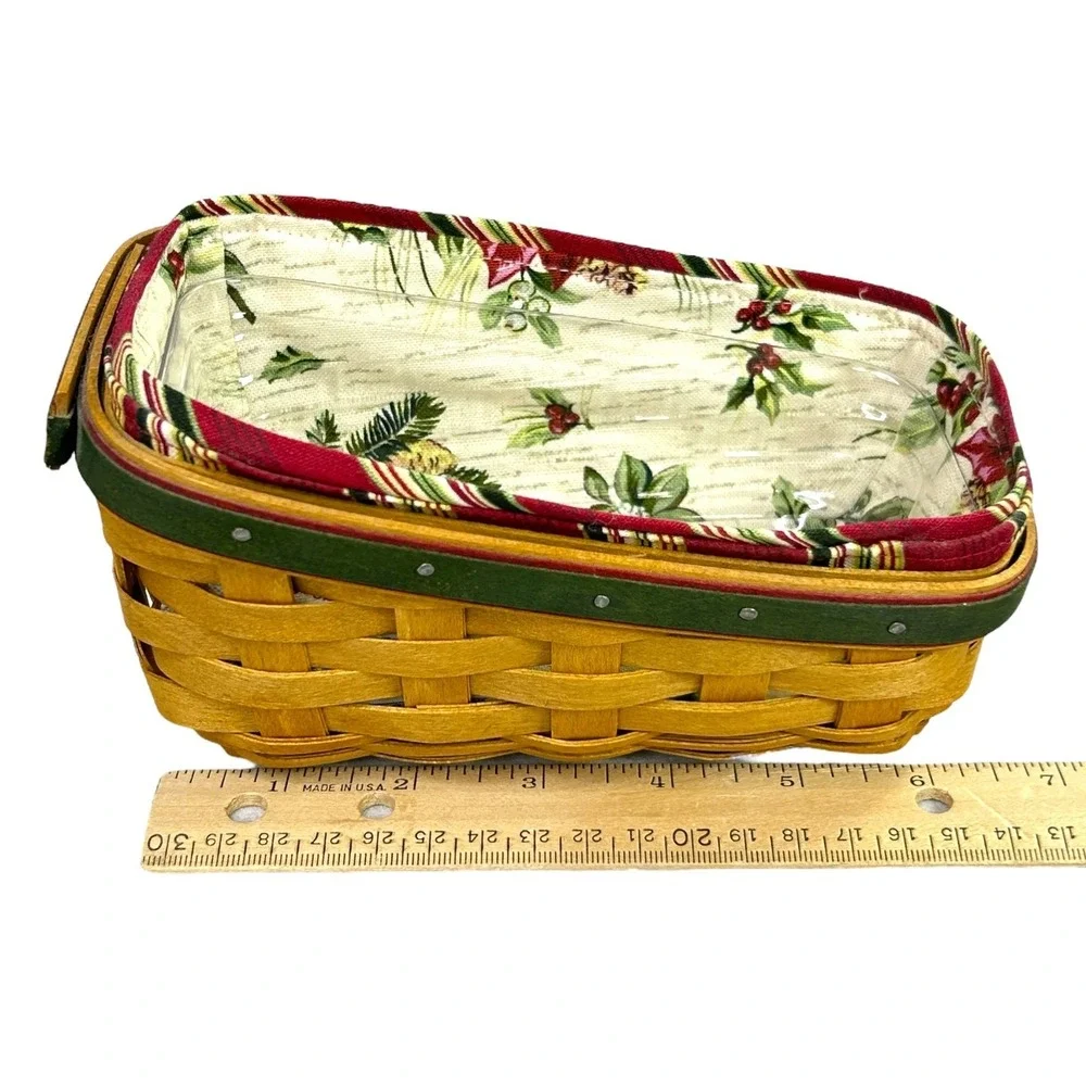 Longaberger HOLIDAY HELPER Sleigh Basket with Liner Protector 2007 USA